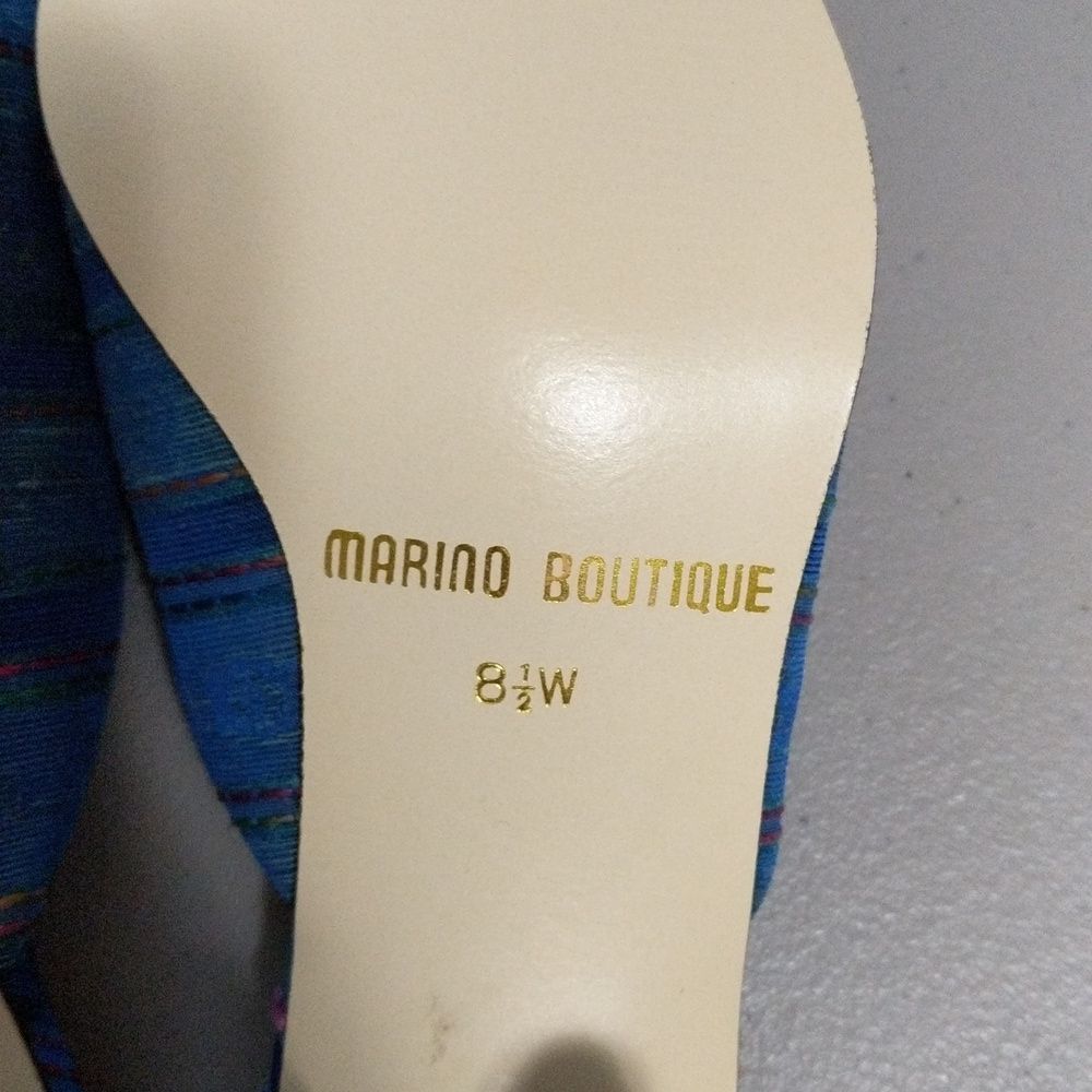 Marino Boutique square toe heel textile leather sole mule size 8.5W - Picture 11 of 12